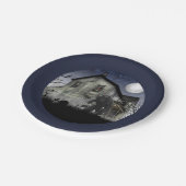 Beängstigend Happy Halloween Werewolf Pappteller (Schrägansicht)