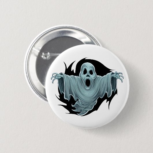 Beängstigend Haunting Ghost Button (Vorne & Hinten)