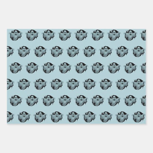 Beängstigend Haunting Ghost Geschenkpapier Set (Vorderseite 3)