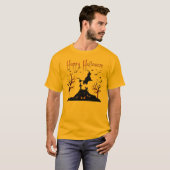 Beängstigend Hexe Happy Halloween T-Shirt (Vorne ganz)