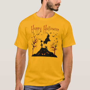 Beängstigend Hexe Happy Halloween T-Shirt