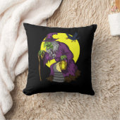 Beängstigend Hexe Spooky Raven Halloween Kissen (Decke)