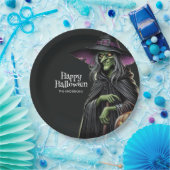 Beängstigend-Hexe-Themed Halloween Pappteller (Party)