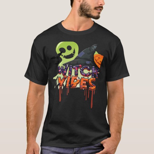 Beängstigend Hexe Vibes T-Shirt (Vorderseite)