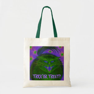 Beängstigend Katzengrün "Trick or Treat" Tasche? Tragetasche