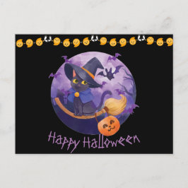 Beängstigend Kitty Halloween Postkarte