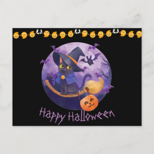 Beängstigend Kitty Halloween Postkarte