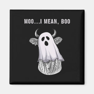 Beängstigend Kuh Bauer Halloween Ghost Funny Moo I Magnet
