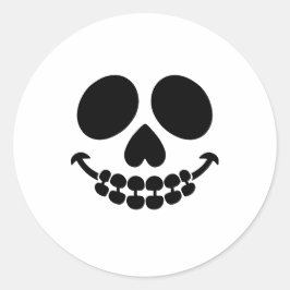 Beängstigend lächeln. runder aufkleber