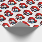 Beängstigend lächelnd Red Hair Lady Clown Geschenkpapier (Ecke)