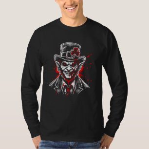 Beängstigend Leprechaun Halloween Kostüm Creepy Bl T-Shirt