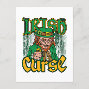Beängstigend Leprechaun Irish Curse St Patricks Da Postkarte