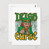 Beängstigend Leprechaun Irish Curse St Patricks Da Postkarte (Vorne/Hinten)