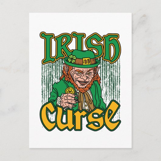 Beängstigend Leprechaun Irish Curse St Patricks Da Postkarte (Vorderseite)