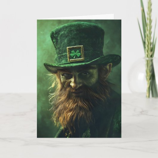 Beängstigend Leprechaun St. Patrick's Day Feiertagskarte (Vorderseite)