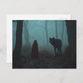 Beängstigend Little Red Riding Hood Werewolf Postkarte (Vorne/Hinten)