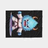 Beängstigend Martial Arts Fighter Karate Boxer Com Fleecedecke (Vorderseite (Horizontal))