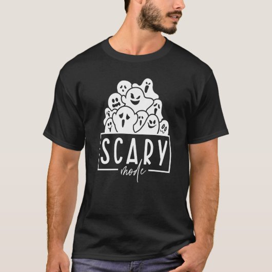 Beängstigend-Modus Niedlich Ghost-Boo Squad Spooky T-Shirt (Vorderseite)