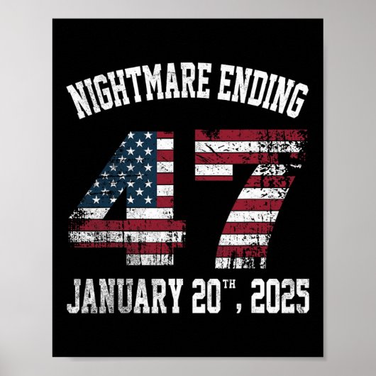 Beängstigend Night Ending 20. Januar 2025 Funny Pr Poster (Vorne)