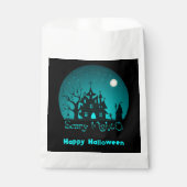 Beängstigend Night Spuk House Grün Halloween Geschenktütchen (Vorderseite)