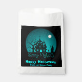 Beängstigend Night Spuk House Grün Halloween Geschenktütchen (Vorderseite)
