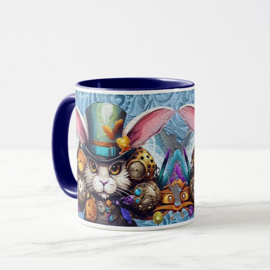 Beängstigend Osterhase Tasse (Vorderseite Links)