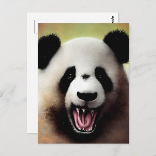Beängstigend Panda Bear Postcard Postkarte (Vorne/Hinten)