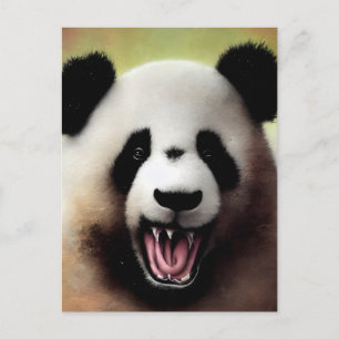Beängstigend Panda Bear Postcard Postkarte