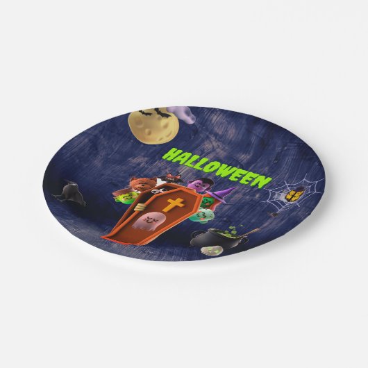 Beängstigend Pappteller (Schrägansicht)