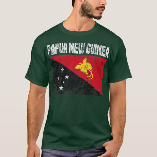 Beängstigend Patriotic Papua Flag Neue Guinea Männ T-Shirt