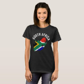 Beängstigend Patriotic Südafrika Flag Map Men Wom T-Shirt (Vorne ganz)