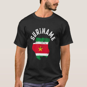 Beängstigend Patriotic Suriname Flag Map Männer Fr T-Shirt