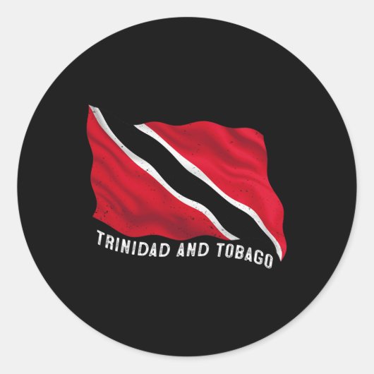 Beängstigend Patriotic Trinidad und Tobago Flag Tr Runder Aufkleber (Vorderseite)