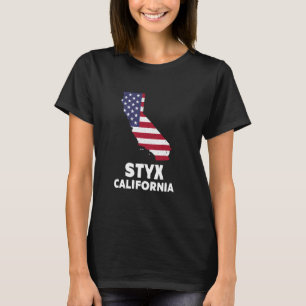 Beängstigend Patriotic USA Flag Styx, Kalifornien T-Shirt