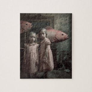 Beängstigend Pink Fish Twins Horror Puzzle