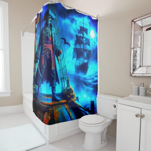 Beängstigend Pirate Duschvorhang (Beispiel)