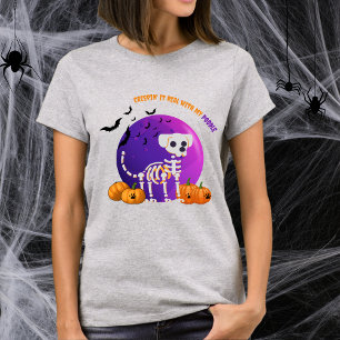 Beängstigend Poodle Halloween Full Moon T - Shirt