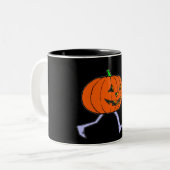Beängstigend Pumkin Zweifarbige Tasse (Vorderseite Links)