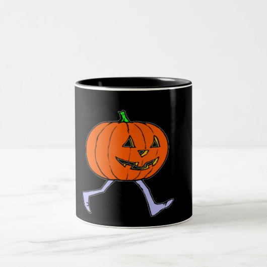 Beängstigend Pumkin Zweifarbige Tasse (Mittel)
