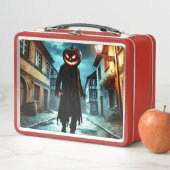 Beängstigend Pumpkin Man Metall Brotdose (Beispiel)