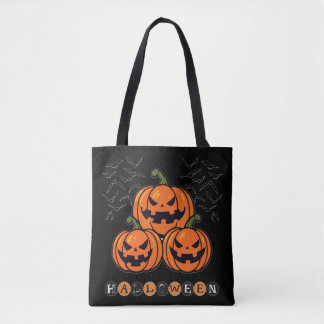 Beängstigend Pumpkin Orange Black Halloween Tasche