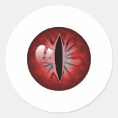 Beängstigend Red Eyeball Runder Aufkleber (Vorderseite)