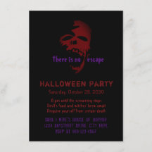 Beängstigend Red Goth Skull Halloween-Party Einlad