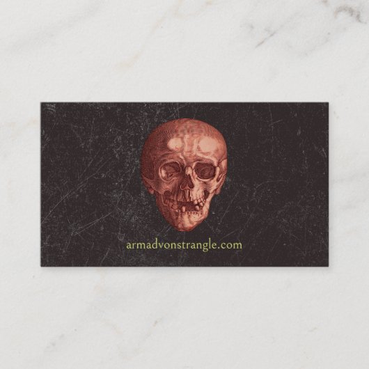 Beängstigend Red Human Skull Halloween Visitenkarte (Vorderseite)