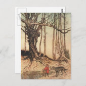 Beängstigend Red Riding Hood Postkarte (Vorne/Hinten)