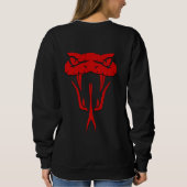 Beängstigend Red Snake Face Unisex Sweatshirt (Rückseite)