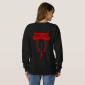 Beängstigend Red Snake Face Unisex Sweatshirt (Schwarz voll)