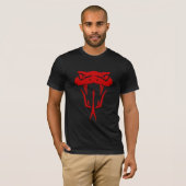Beängstigend Red Snake - Fierce Red Serpent Face T T-Shirt (Vorne ganz)
