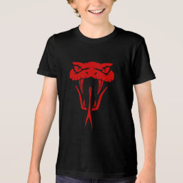 Beängstigend Red Snake - Fierce Serpent Face Boys Tri-Blend Shirt