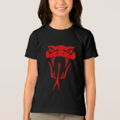 Beängstigend Red Snake - Fierce Serpent Face Boys Tri-Blend Shirt (Vorderseite)